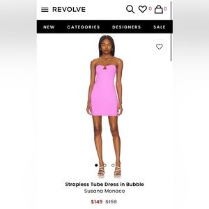 Susana Monaco Strapless Purple Mini Dress